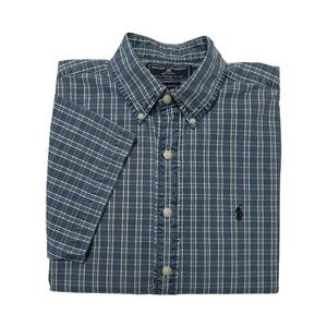 VTG Polo Ralph Lauren Sport Plaid Short Sleeve Button Down